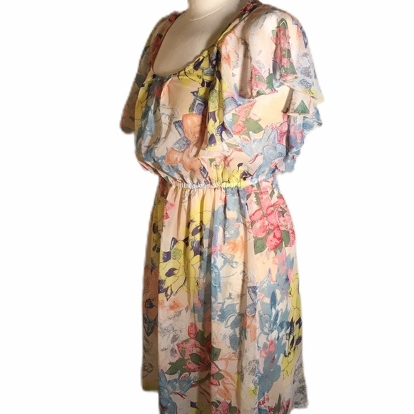 ANGIE Dress Floral spring summer size small - Picture 5 of 7